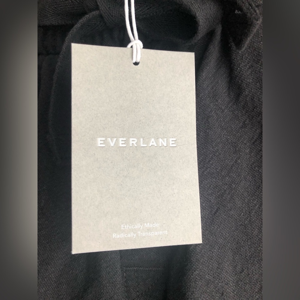 NEW Everlane Womens The Canvas Organic Cotton Pull On Pant Black Size S - Picture 3 of 16